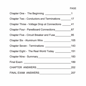 Table of contents for a textbook.