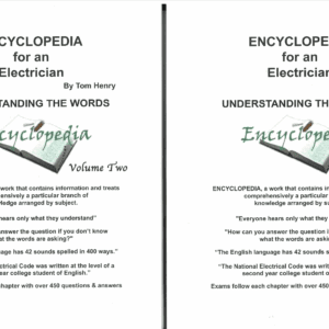 Encyclopedia for Electricians: Two Volume Covers Displayed.