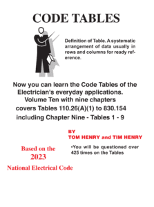 Electrician's code tables 2023 volume 10.