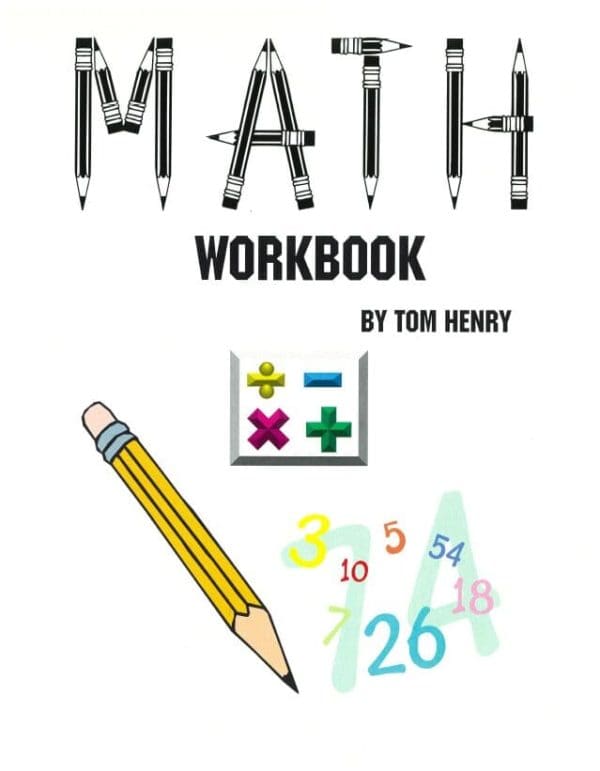 A book cover with pencils and numbers.