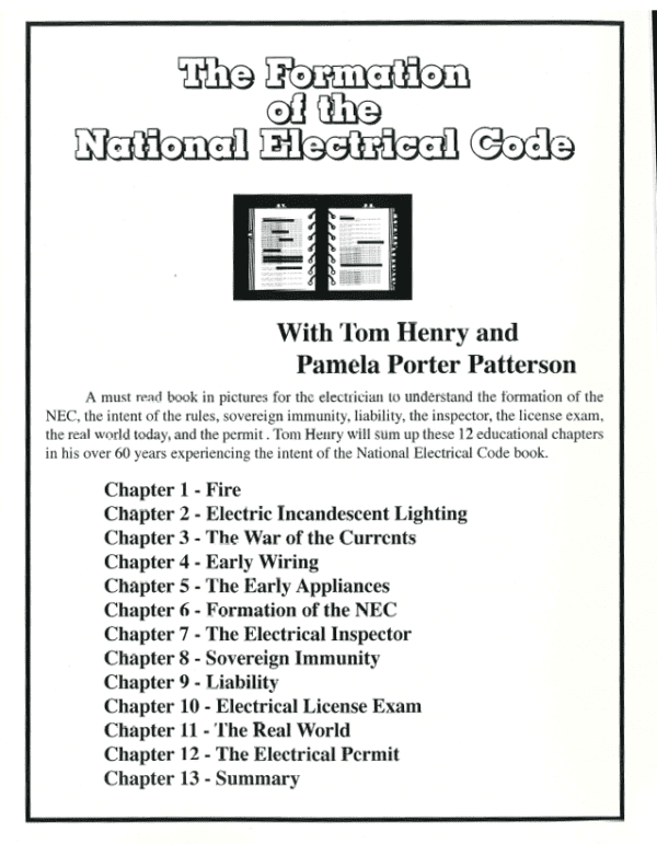 A book cover with the names of the nine chapters.