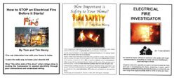 Three different brochures with fire burning in them.