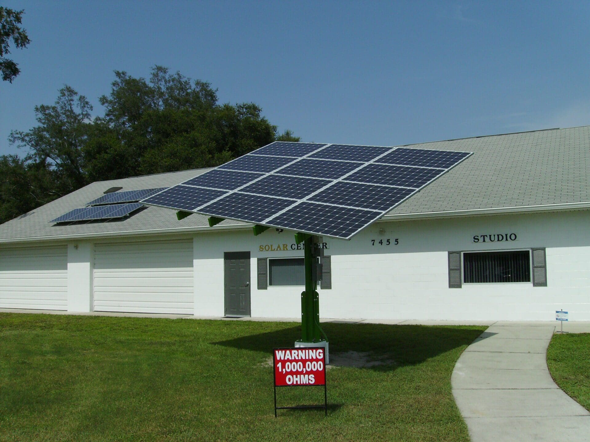 A house with solar panels on the roof