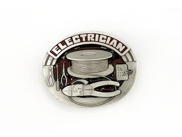 A picture of an electrician badge.