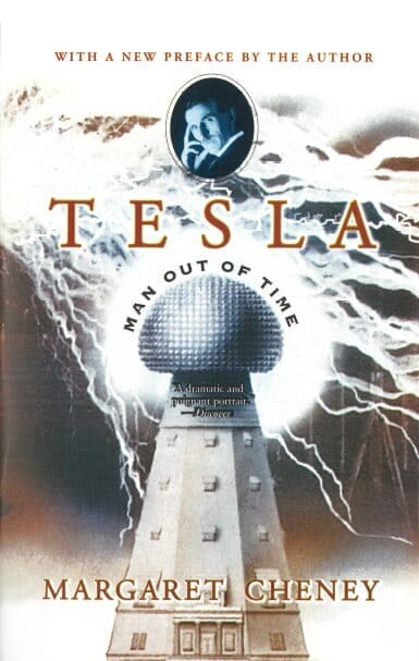 A tesla album cover with an image of a tower.