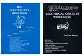 Two books about electrical work are shown.