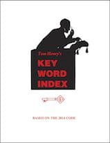 A black and white image of the cover of tom henry 's key word index.