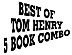 A black and white image of the words best of tom henry book comb.