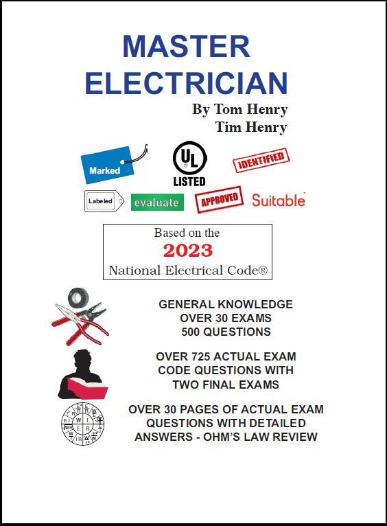 Master Electrician study guide, 2023 code.