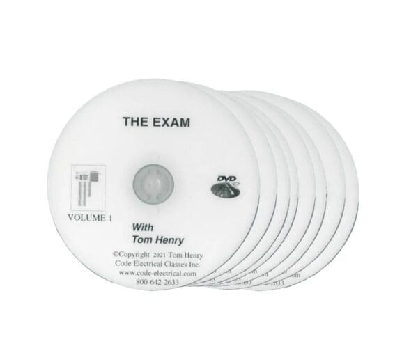 A set of six dvds with the words " the exam ".