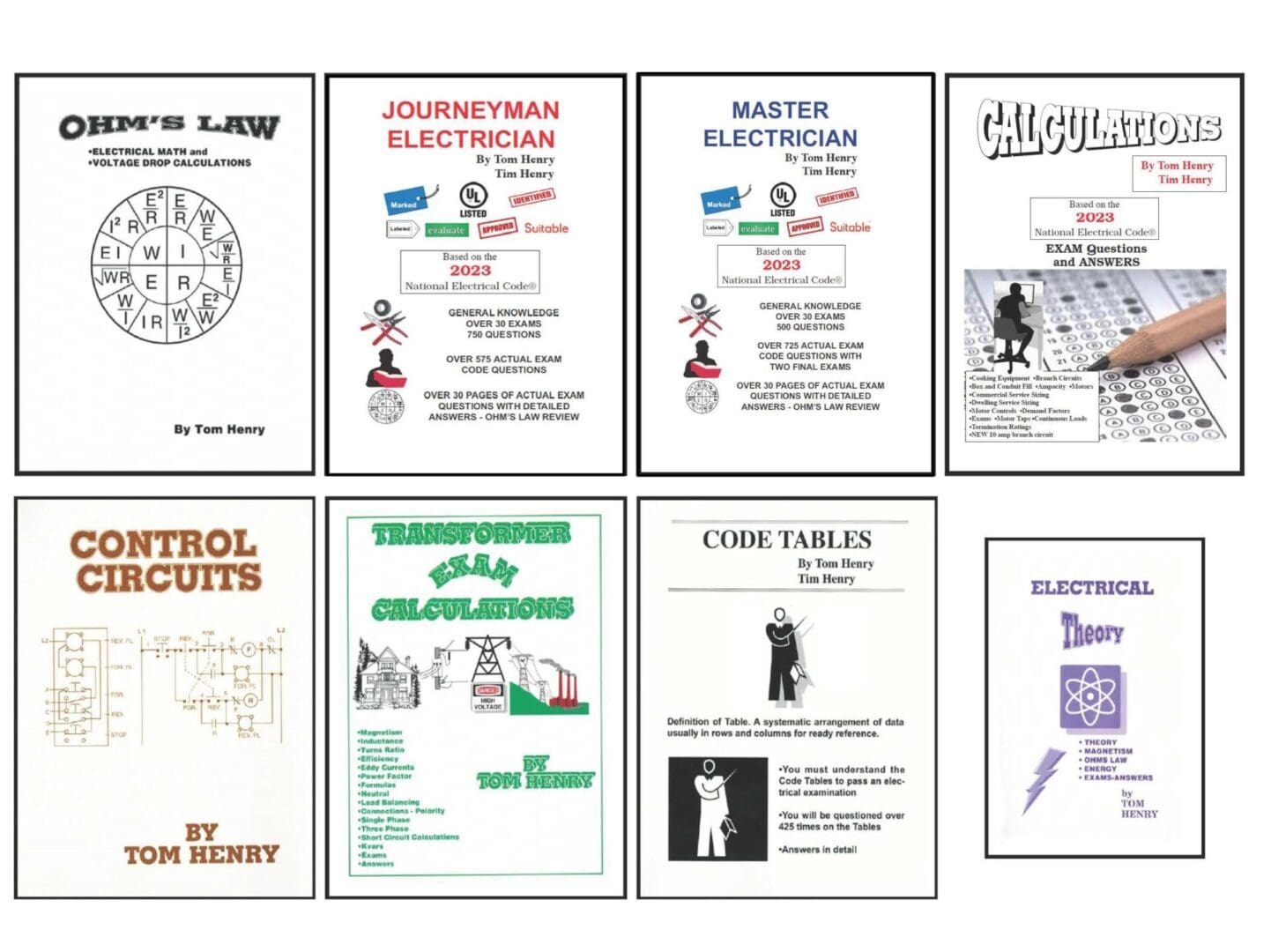 Electrician exam study guides by Tom Henry.