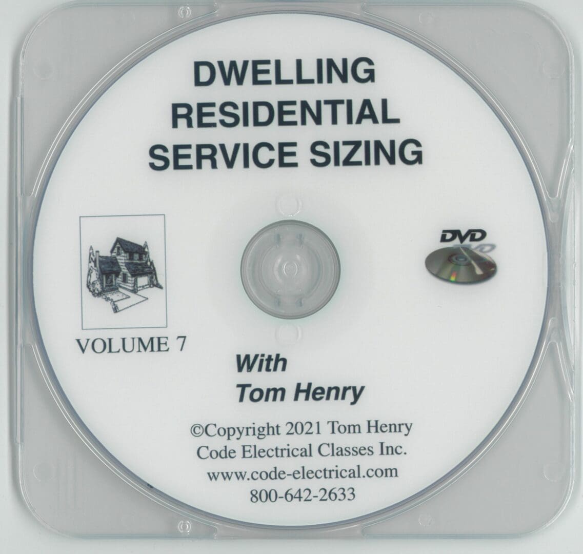 A dvd cover of dwelling residential service sizing