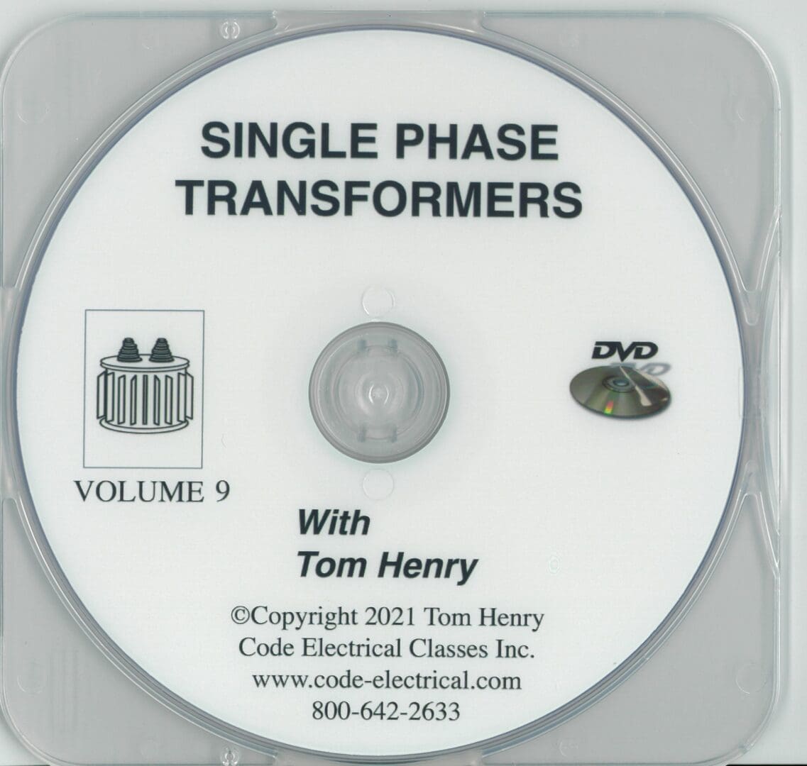 A dvd cover of the single phase transformers