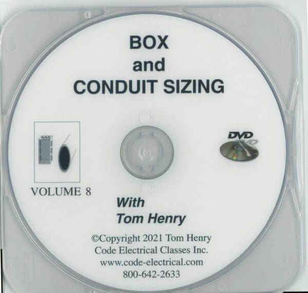 A dvd cover of the volume 9 box and conduit sizing.