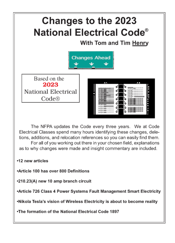 Changes to the National Electrical Code